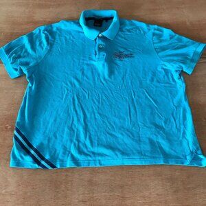 Lacoste Jonathan Adler Performance Polo Shirt Men 8 US 3XL Blue Athleisure Golf